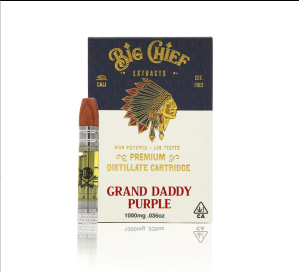 Big Chief THC Cartridge 1G – GrandDaddyPurple