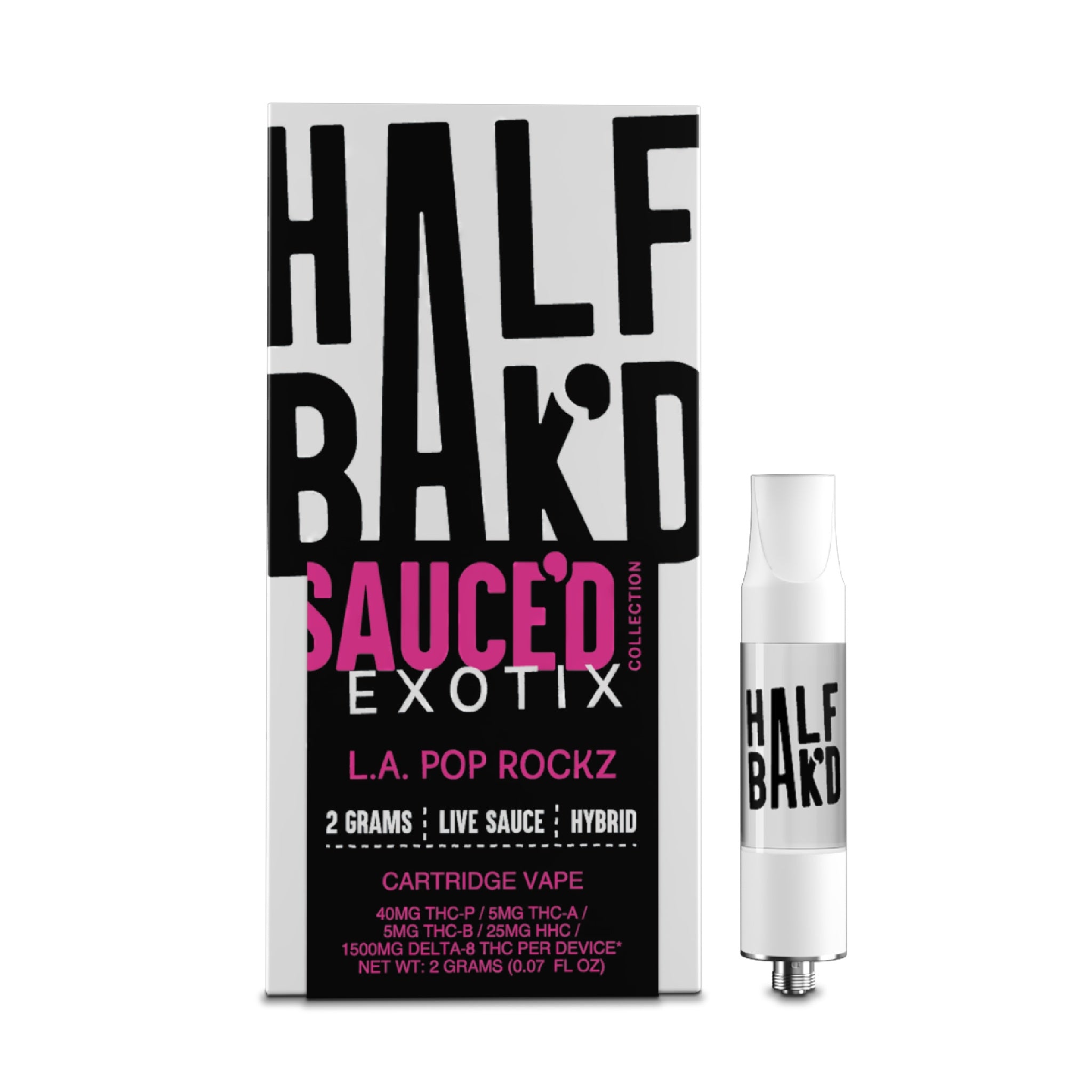 Half Bakd Sauced Exotix LA Pop Rockz Cartridge – 2000mg
