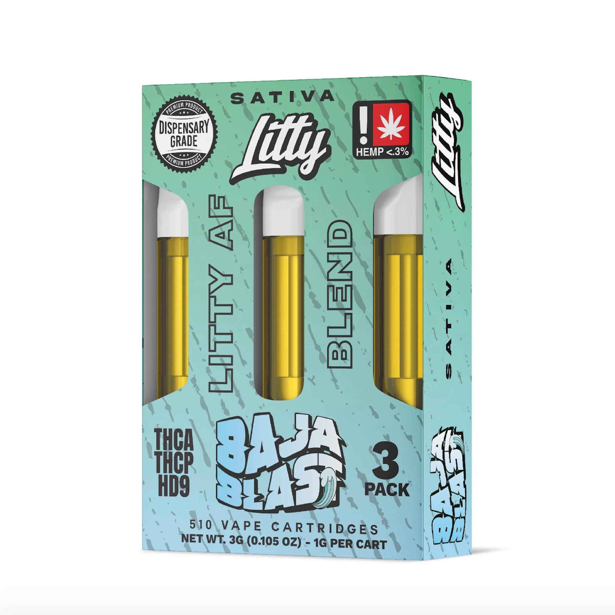 Litty AF Blend Baja Blast Cartridge – 3 Pack