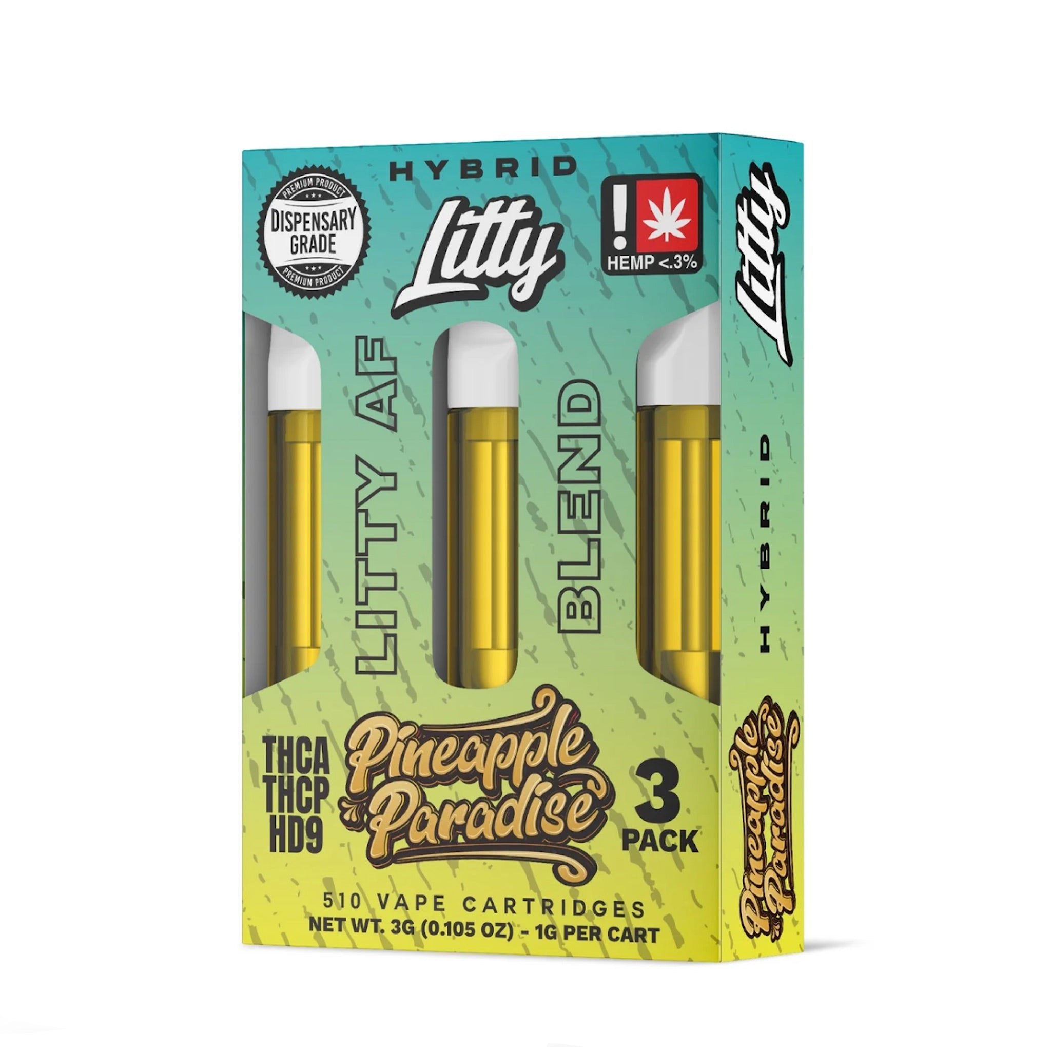 Litty AF Blend Pineapple Paradise Cartridge – 3 Pack
