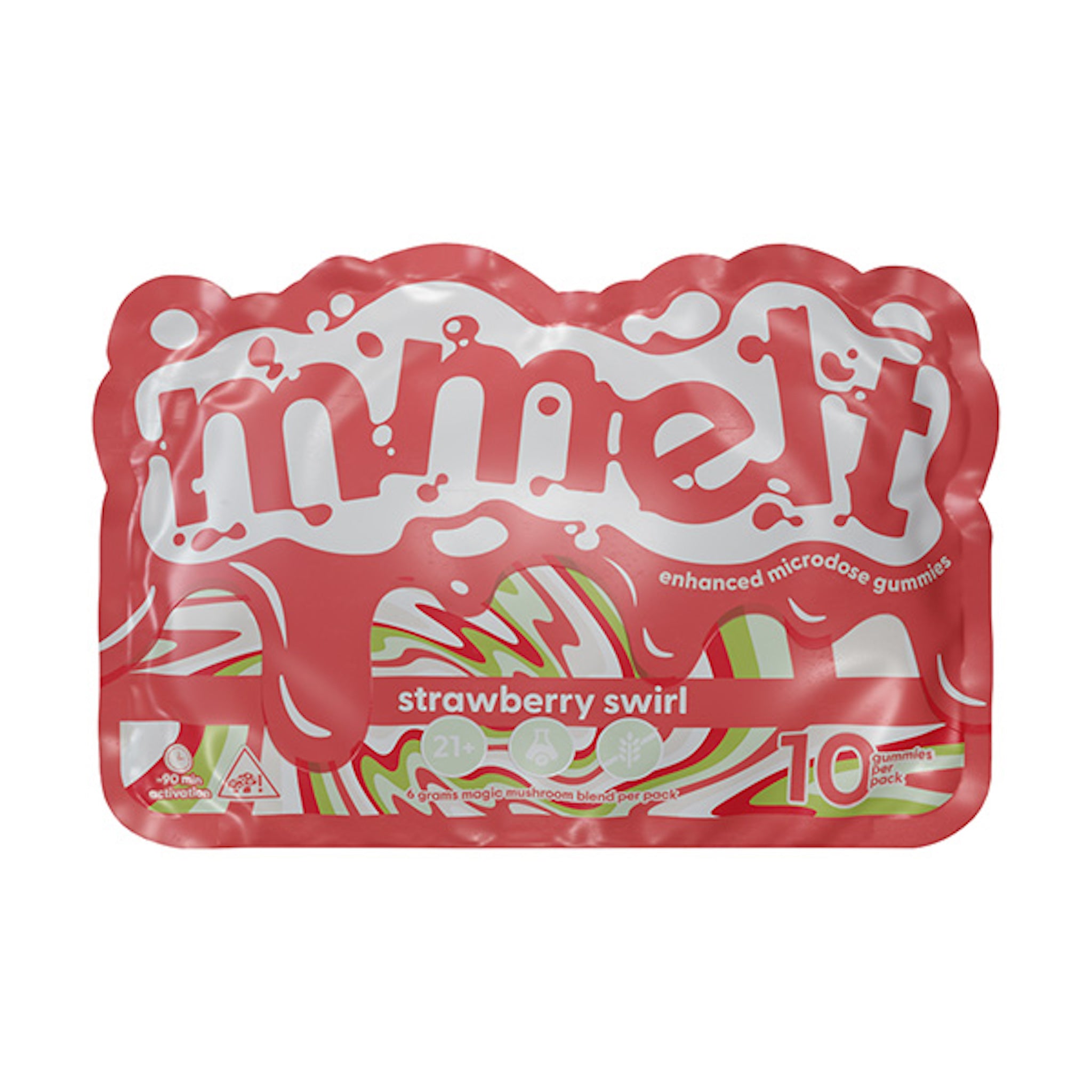 Mmelt Mushroom Strawberry Swirl Gummies – 6000mg
