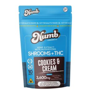 Numb Shrooms + THC Blend Cookies - 3600mg (10ct)